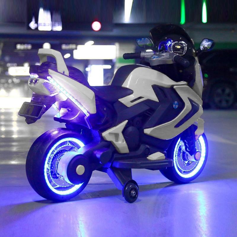 Moto Elettrica per Bambini 2 Posti 12V Jepsen Bianca