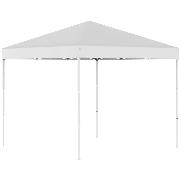 Gazebo Pieghevole da Giardino 2,45x2,45m in Acciaio e Tessuto Oxford Bianco acquista