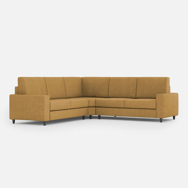 prezzo Divano Angolare 5 Posti 226x226x85 cm Sakar in Tessuto Ocra