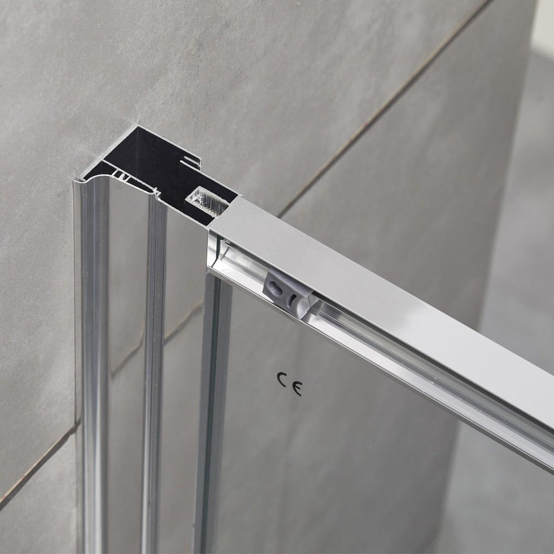 Porta Parete Doccia 2 Ante Scorrevoli in Cristallo Trasparente 6mm H195 Bonussi Giuly Varie Misure