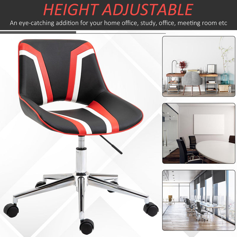 Sedia Poltrona Operativa da Ufficio in Similpelle  Nera