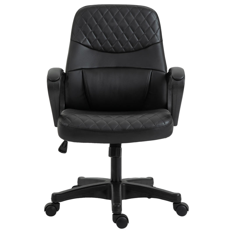 Sedia Poltrona Operativa da Ufficio in Similpelle  Nera