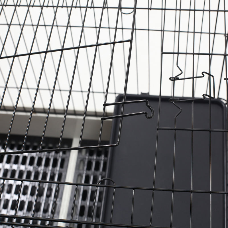 Gabbia per Criceti 81,2x52,7x66 cm in Metallo e Plastica  Nera
