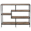 Libreria Scaffale 5 Ripiani 120x32x95 cm in Legno e Metallo  Nero