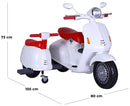 Scooter Elettrico con Sidecar per Bambini 12V Jepsen Bianco
