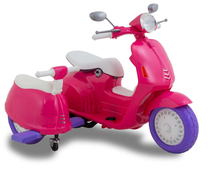 Scooter Elettrico con Sidecar per Bambini 12V Jepsen Rosa