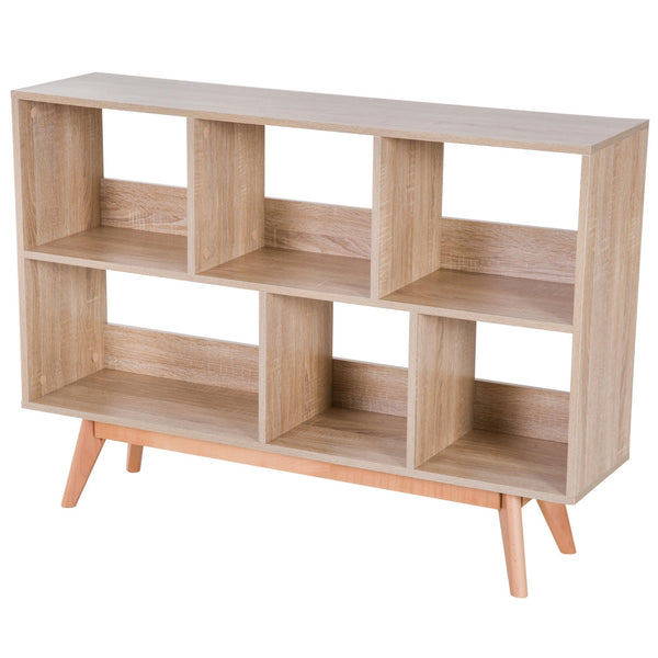 Eingangsmöbel Bücherregal mit Naturholzfüßen 120,5 x 30 x 85,5 cm sconto