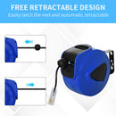 Avvolgicavo Elettrico Automatico da Parete 10m 3 Attacchi  Blu