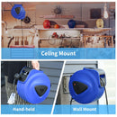 Avvolgicavo Elettrico Automatico da Parete 20m 3 Attacchi  Blu