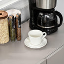 Armadietto Multiuso 2 Cassetti 3 Ante 80x38x80 cm in MDF  Grigio e Bianco