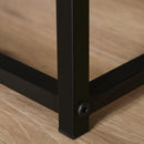 Comodino 39,5x40x48 cm 2 Cassetti in MDF e Acciaio  Bianco e Grigio