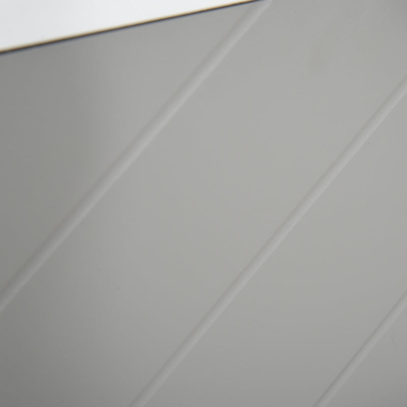 Comodino 39,5x40x48 cm 2 Cassetti in MDF e Acciaio  Bianco e Grigio