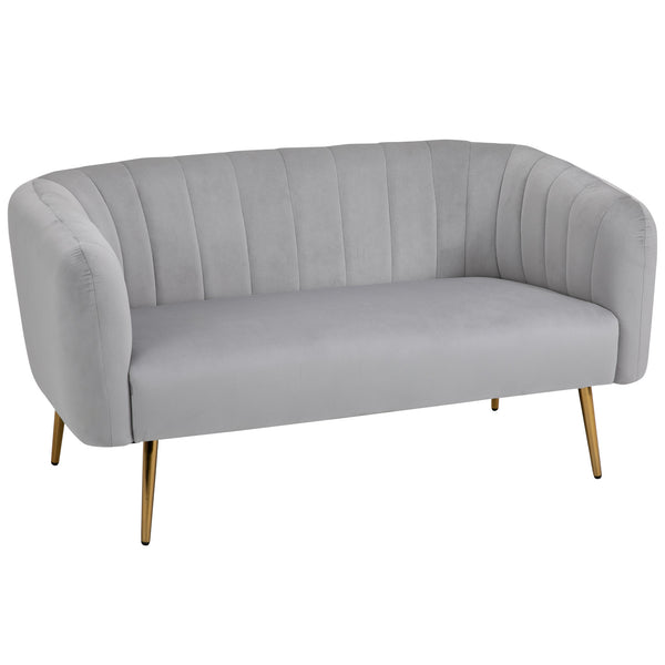 online 2-Sitzer-Sofa aus grauem Stoff 143 x 74 x 71,5 cm