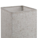 Lampada da Comodino Abat Jour con Paralume in Tessuto e 2 Porte USB E27 12x12x35 cm  Crema