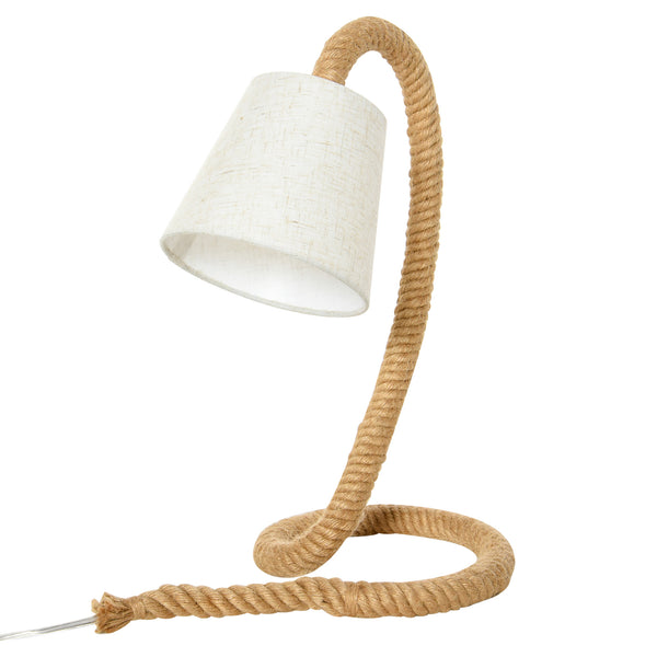 prezzo Nachttischlampe Abat Jour mit Stoffschirm E14 29,5x21x43,5 cm Beige