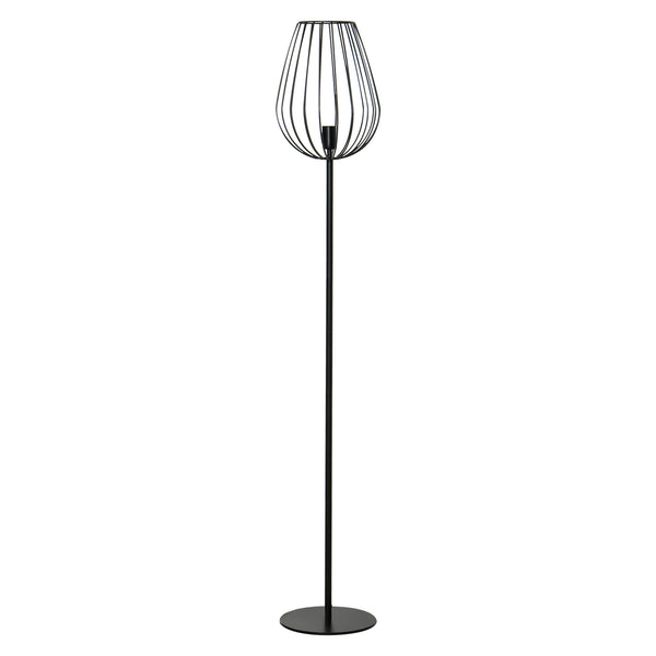 Stehlampe mit Lampenschirm aus Metall E27 Ø27,5x159 cm Schwarz online