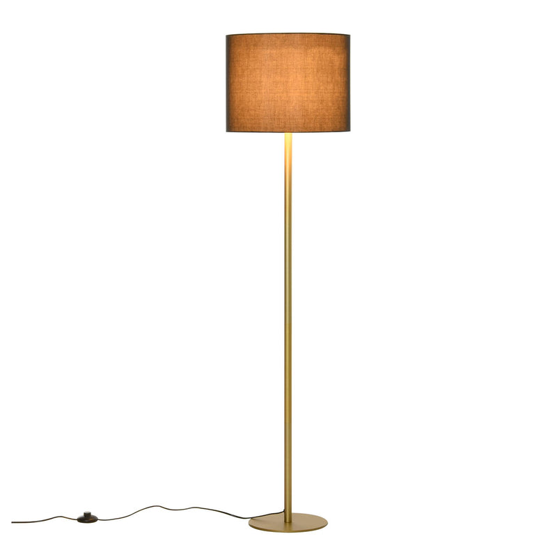 Lampada da Terra con Paralume in Stoffa E27 Ø40x160 cm  Oro