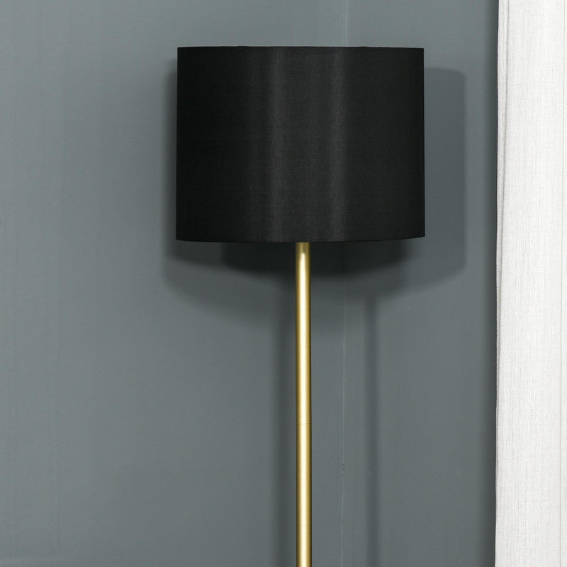 Lampada da Terra con Paralume in Stoffa E27 Ø40x160 cm  Oro