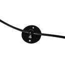 Lampadario a Soffitto Moderno a Sospensione 6 Luci E27 Ø34x16 cm  Nero