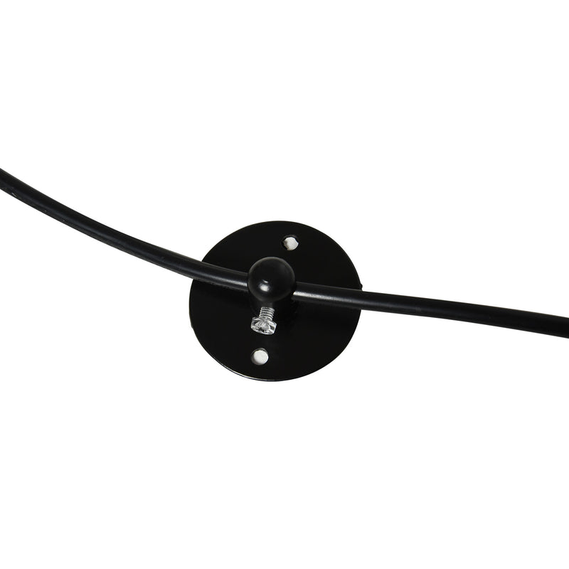 Lampadario a Soffitto Moderno a Sospensione 6 Luci E27 Ø34x16 cm  Nero
