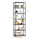 Libreria 7 Ripiani 60x29,5x189 cm in Metallo e Legno 