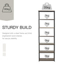 Libreria 7 Ripiani 60x29,5x189 cm in Metallo e Legno 