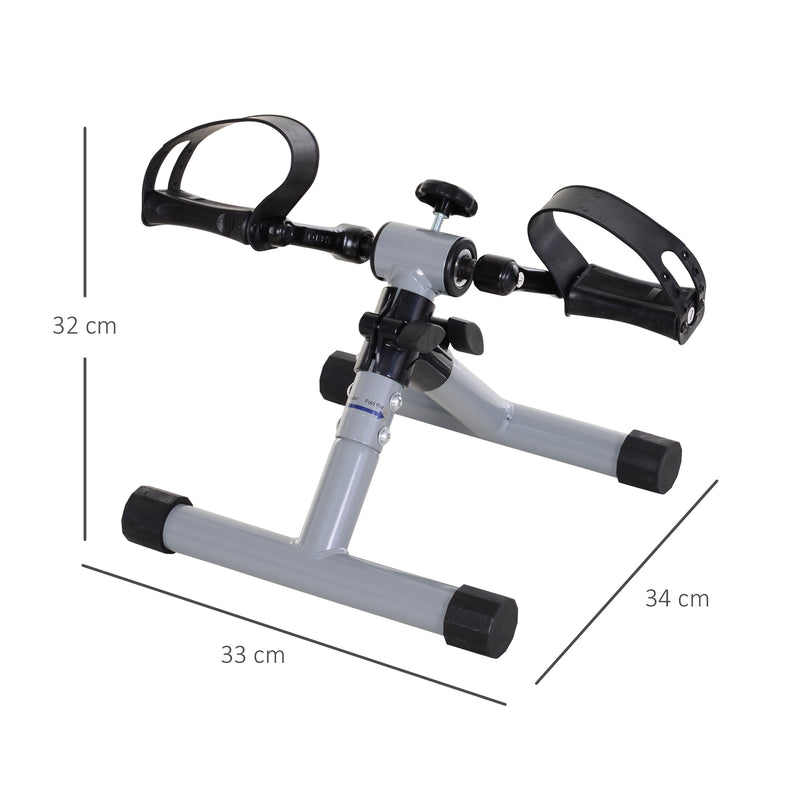 Mini Pedaliera Cyclette per Gambe e Braccia Max 60 Kg  Grigia