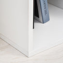 Mobile Libreria 2 Cassetti 6 Ripiani 89,8x30x89,8 cm  Bianco e Grigio