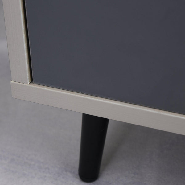 Nachttisch 40x40x45 cm 1 Schublade 1 Regal Grau und Weiß online