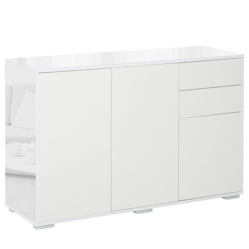 Mobile Multiuso 117x36x74 cm 2 Cassetti 3 ante  Bianco