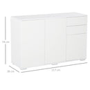 Mobile Multiuso 117x36x74 cm 2 Cassetti 3 ante  Bianco
