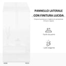 Mobile Multiuso 79x36x74 cm 2 Cassetti 2 Ante  Grigio e Bianco