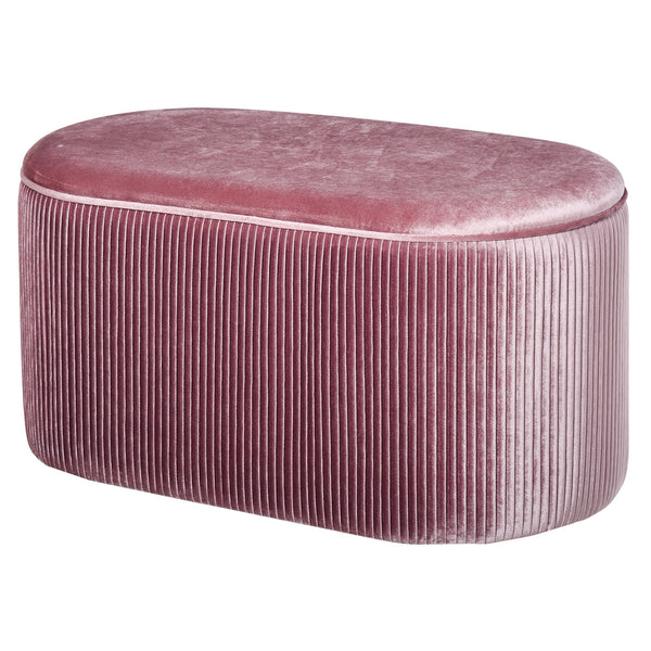 acquista Pouf Hocker Container 81x40x41 cm in rosa Samtstoff