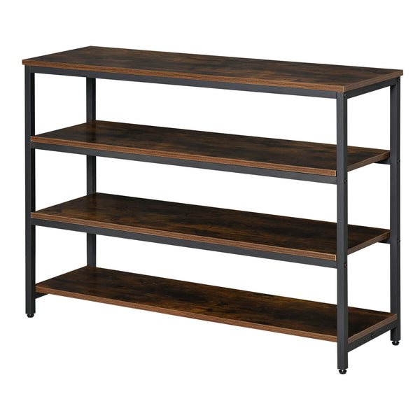 Regal 4 Regale 100 x 30 x 72 cm aus Metall und rustikalem braunem Holz acquista