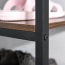 Scaffale 4 Ripiani 100x30x72 cm in Metallo e Legno  Marrone Rustico