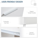 Scrivania da Ufficio ad Angolo Porta PC 114x120x74,6 cm in Legno  Bianca