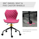 Sedia Poltrona Operativa da Ufficio in Tessuto  Rosa