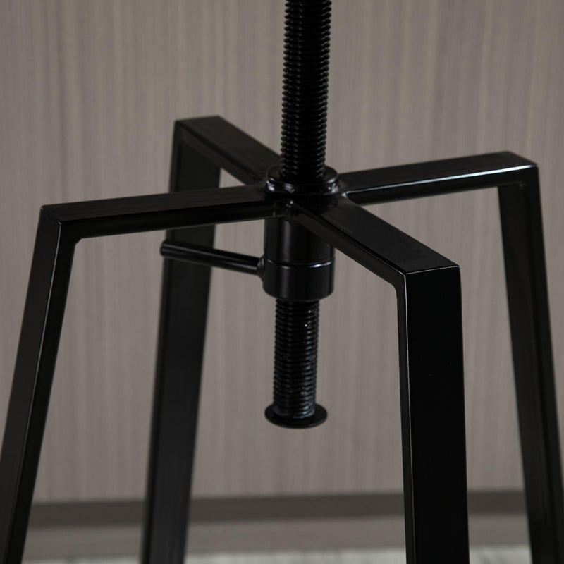 Set 2 Sgabelli da Bar Alti in Metallo  Neri