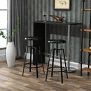 Set 2 Sgabelli da Bar Alti in Metallo  Neri
