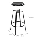 Set 2 Sgabelli da Bar Alti in Metallo  Neri