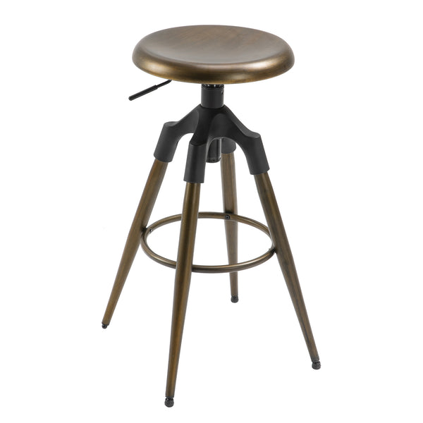 Hoher Barhocker aus bronzefarbenem Metall online