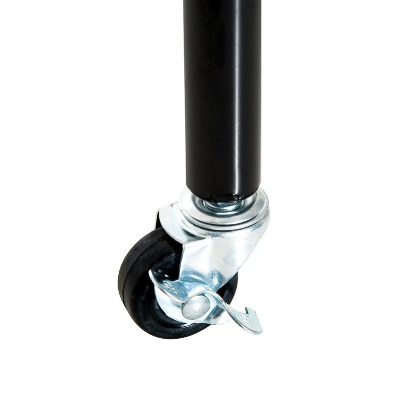 Stender Appendiabiti con Ruote 120x60x150 cm in Ferro  Nero