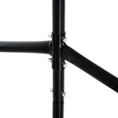 Stender Appendiabiti con Ruote 120x60x150 cm in Ferro  Nero