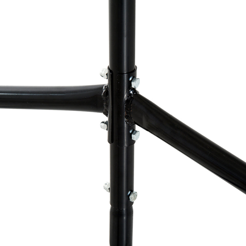 Stender Appendiabiti con Ruote 120x60x150 cm in Ferro  Nero