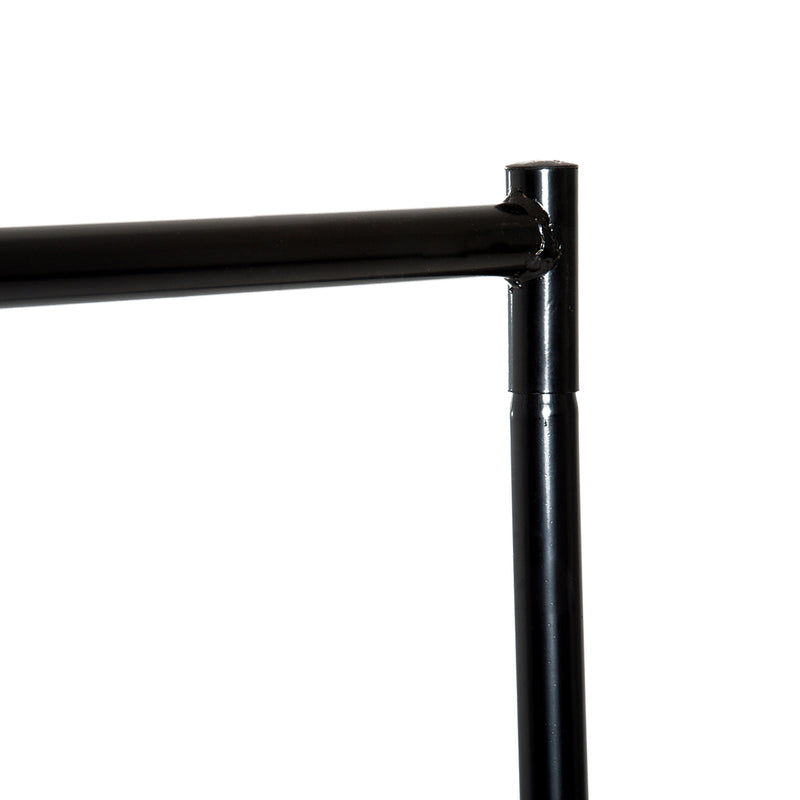 Stender Appendiabiti con Ruote 120x60x150 cm in Ferro  Nero