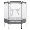Trampolino Tappeto Elastico per Bambini 150x133x168 cm  Grigio Chiao