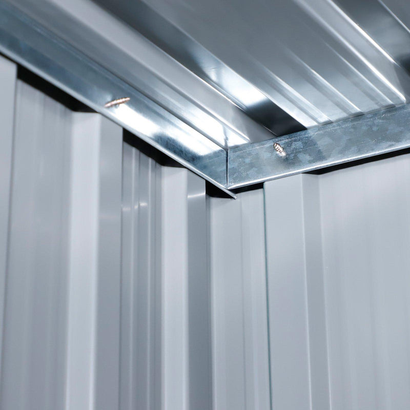 Casetta Box da Giardino in Lamiera per Deposito Attrezzi 143x89x186 cm  Verde