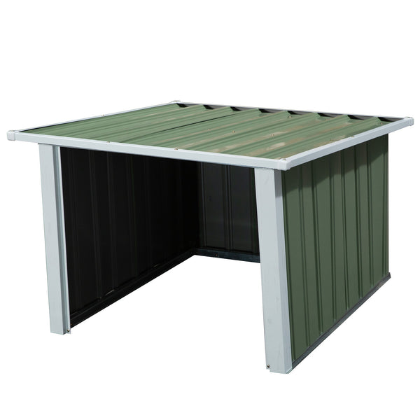 Gartenbox aus Blech für Mähroboter 86x75x62-51 cm Grün online