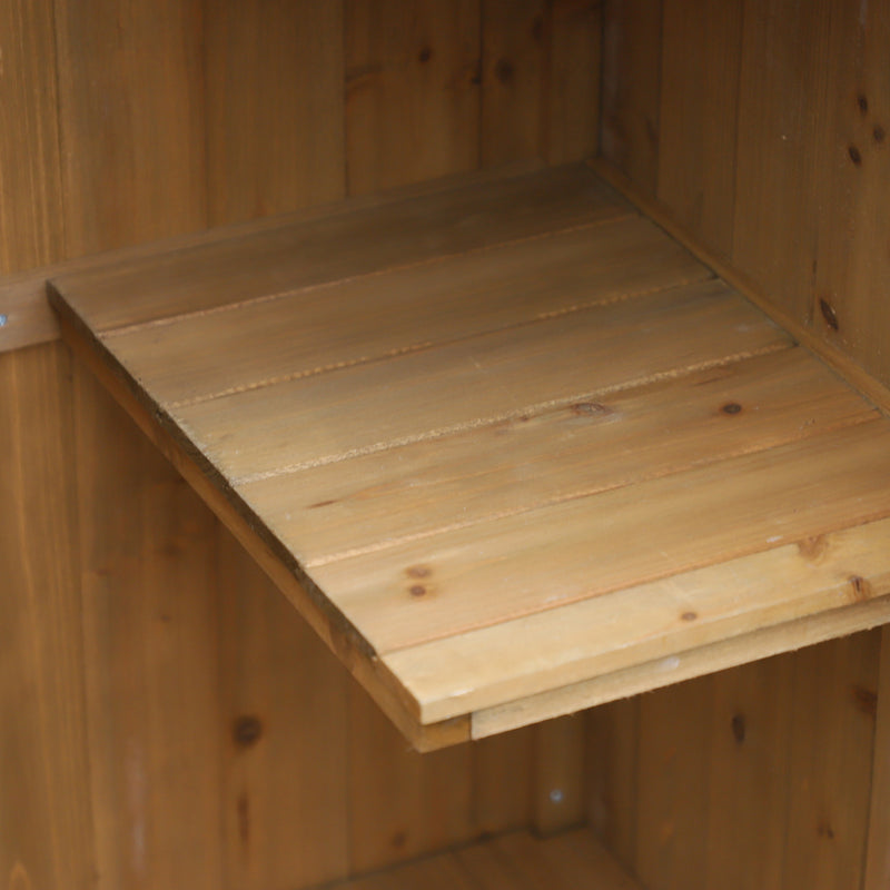 Casetta Box da Giardino in Legno per Deposito Attrezzi 77,5x54,2x179,5 cm 