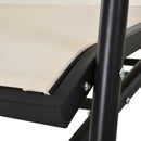 Dondolo d Giardino 2 Posti in Metallo e Tessuto Traspirante  Beige